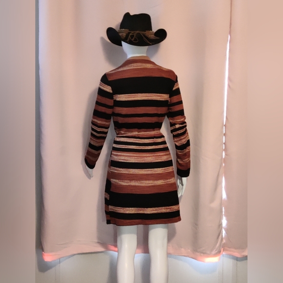 ####NWT-UPC Open Front Striped Print Cardigan - Picture 2 of 4